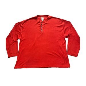 Vintage Marlboro Unlimited Shirt Adult 2XL XXL‎ Red Henley Thermal Ribbed USA